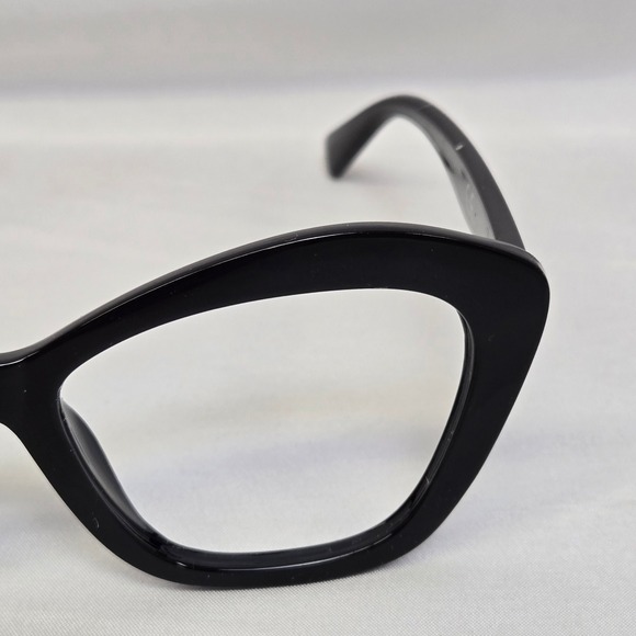 Cat Eye Plastic Eyeglass Frames, Black - Picture 3 of 10